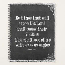 聖書の節：主に待つ プランナー手帳