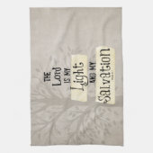 聖書の節：主は私の光であり、私の光である キッチンタオル (縦)
