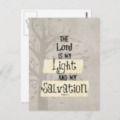 聖書の節：主は私の光であり、私の光である ポストカード (正面/裏面)