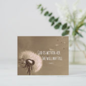 聖書の節:神は彼女の内にあり、彼女は秋しない ポストカード (スタンド正面)