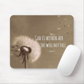 聖書の節：神は彼女の内にあり、彼女は秋しない マウスパッド (マウス)
