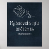 聖書の節：私の愛する者は私であり、私は彼である ポスター (正面)