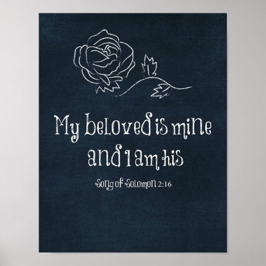 聖書の節：私の愛する者は私であり、私は彼である ポスター (正面)