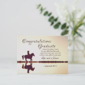 聖書の節"私は私が持っている計画を知っている"卒業 ポストカード (スタンド正面)