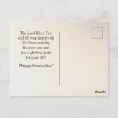 聖書の節"私は私が持っている計画を知っている"卒業 ポストカード (裏面)