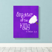 聖書の節:紫の王の娘 キャンバスプリント (インサイチュ (ウッドフロア))