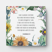 聖書の節， 1コリント人への手紙第13章4節， フォトプラーク (正面)