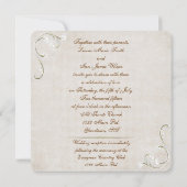 聖書の結婚式のバラ 招待状 (裏面)