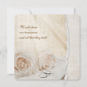 聖書の結婚式のバラ 招待状 (正面)