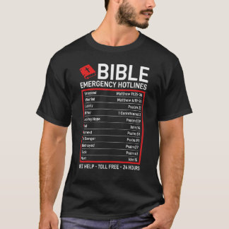 聖書の緊急ホットライン番号クリスチャンカッコいいス Tシャツ