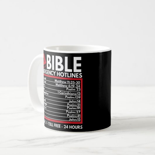 聖書の緊急番おもしろい号Christian Bible & J コーヒーマグカップ (正面左)