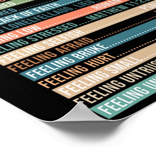 聖書の緊急番号クール宗教的クリスチャンB ポスター (角)