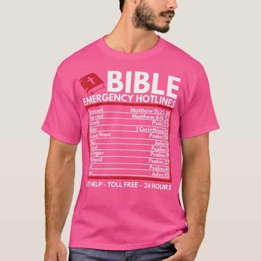 聖書の緊急番号 – おもしろい Christian Bible Je Tシャツ (正面)