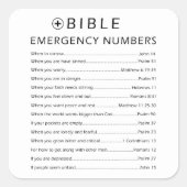 聖書の緊急番号 スクエアシール (正面)