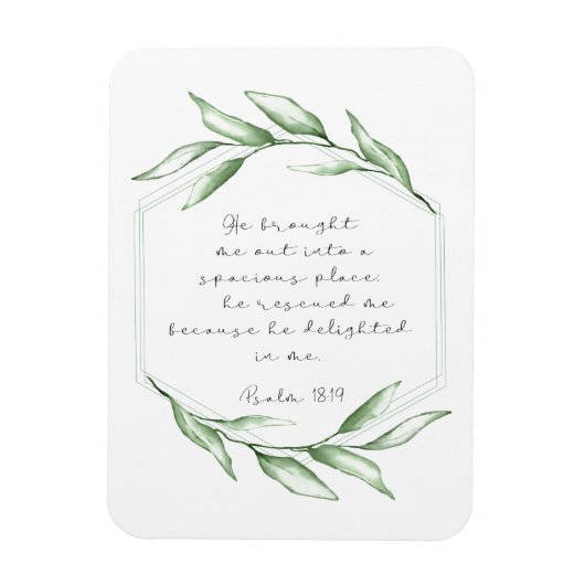 聖書の緑の詩 マグネット (縦)