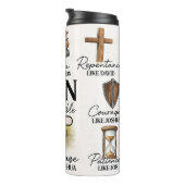 聖書の美徳コラージュの男たち タンブラー (回転右)