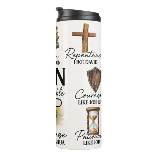 聖書の美徳コラージュの男たち タンブラー (回転右)