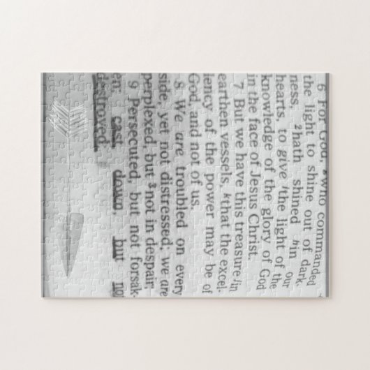 聖書の聖なる書物、 経典が下に投げ捨てられるが破壊されないページ ジグソーパズル (横)