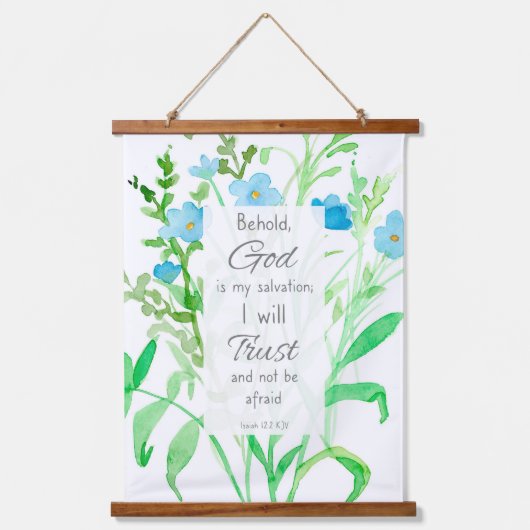 聖書の聖なる書物、 経典イザヤ12信頼と恐れてはいけない 吊り下げ型タペストリー (正面)