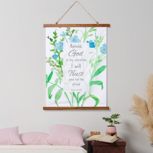 聖書の聖なる書物、 経典イザヤ12信頼と恐れてはいけない 吊り下げ型タペストリー (寝室)