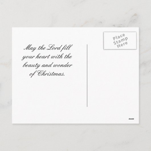 聖書の聖なる書物、 経典ヤコブ1:17 – クリスマスポストカード (裏面)