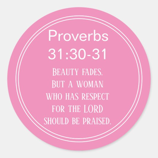 聖書の聖なる書物、 経典詩の動詞の会議ピンク ラウンドシール (正面)