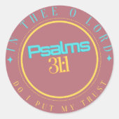 聖書の聖なる書物、 経典"IN THE O LORD"ラウンドセクラシックント ラウンドシール (正面)