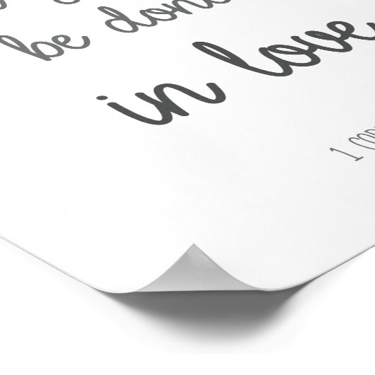 聖書の聖句あなたが愛で行うすべてのものを ポスター (角)