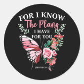 聖書の聖句あなたエレミのために私が持っている計画を知っている ラウンドシール (正面)