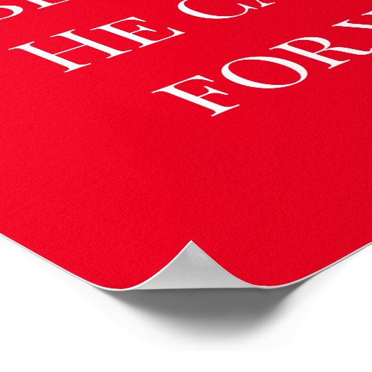 聖書の聖句があなたの不安を投げ赤と白る ポスター (角)