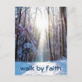 聖書の聖句が信仰によって歩む ポストカード (正面)
