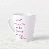 聖書の聖句が彼にあなたの不安を投げ掛ける カフェラテマグ (左アングル)