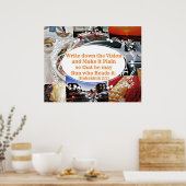 聖書の聖句がVisioの下に書あるビジョンボード ポスター (キッチン)