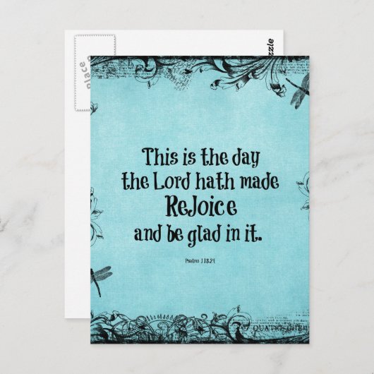聖書の聖句これは主が作った日である ポストカード (正面/裏面)