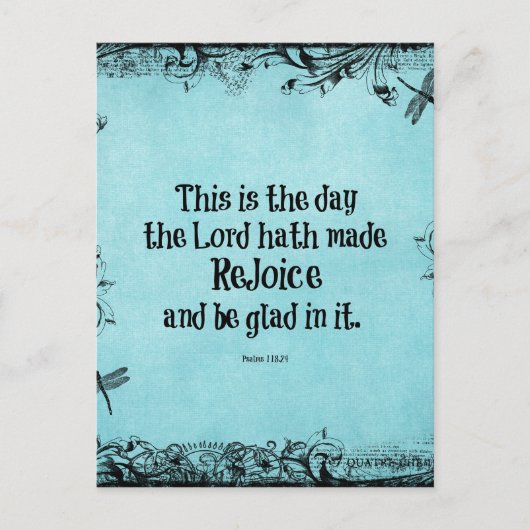 聖書の聖句これは主が作った日である ポストカード (正面)
