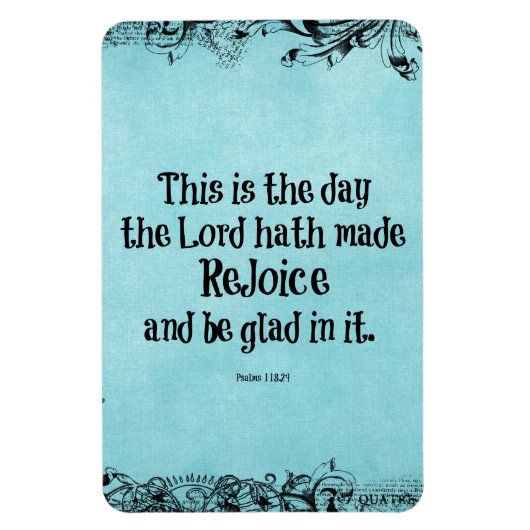 聖書の聖句これは主が作った日である マグネット (縦)