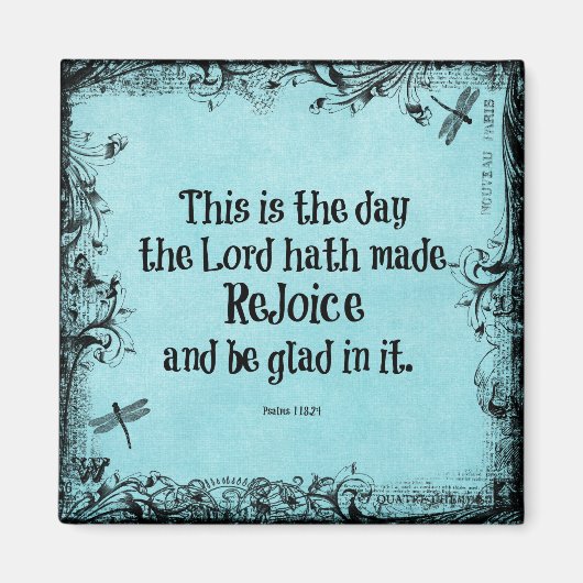 聖書の聖句これは主が作った日である マグネット (正面)