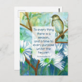 聖書の聖句すべてある季節Ecc 3:1 ポストカード (正面/裏面)