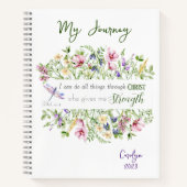 聖書の聖句すべての物事をボタニカルに行うことがエレガントできる ノートブック (正面)