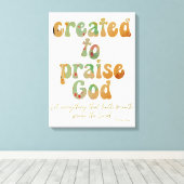 聖書の聖句で引用文を賞賛するために作成 キャンバスプリント (インサイチュ (ウッドフロア))