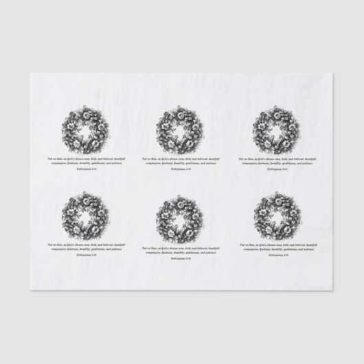 聖書の聖句とリースティッシュペーパー 薄葉紙 (正面)