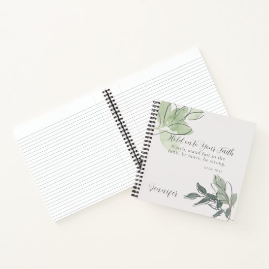 聖書の聖句と信仰に関する引用文を励ます ノートブック (内部)