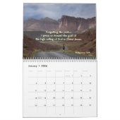 聖書の聖句と山クリスチャン カレンダー (1月 2026)