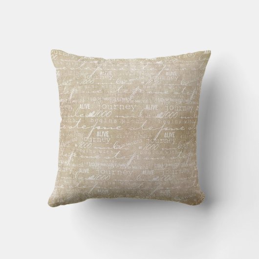 聖書の聖句と強く、勇敢で、恐れを知らない引用文 クッション (裏面)