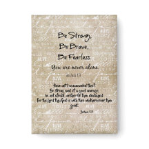 聖書の聖句と強く、勇敢で、恐れを知らない引用文