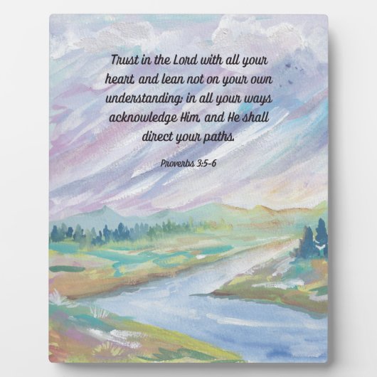 聖書の聖句に信頼する箴言8x10 フォトプラーク (正面)