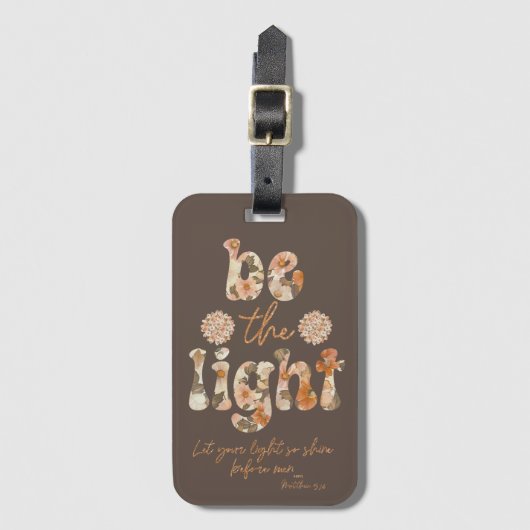 聖書の聖句に光を当てる ラゲッジタグ (正面縦)