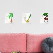 聖書の聖句に設定された野菜アートウォール (リビング)