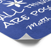 聖書の聖句のためにすべてのものが一緒に働く ポスター (角)