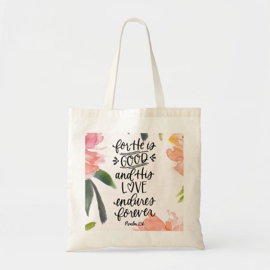 聖書の聖句のトート – 彼は良い トートバッグ (正面)